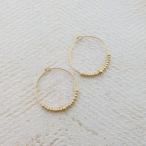 Oorringen met Miyuki Beads - Large Goud